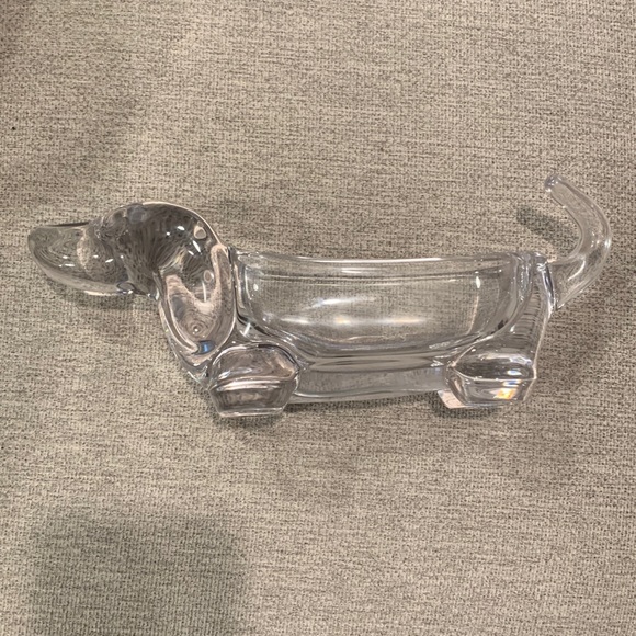 Art Vannes France Crystal dog dish candy/nut dish - Picture 1 of 3